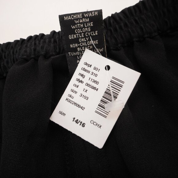 NEW Lane Bryant Women's size 14/16 Pull-on Pants Black Satin Trim Drawstring NWT - Picture 8 of 11